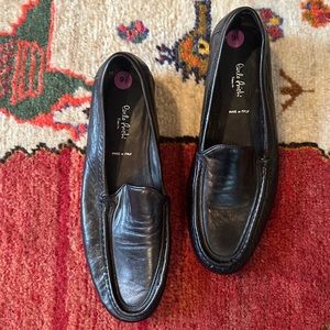 CERLO BIELI vintage black soft Italian leather loafers